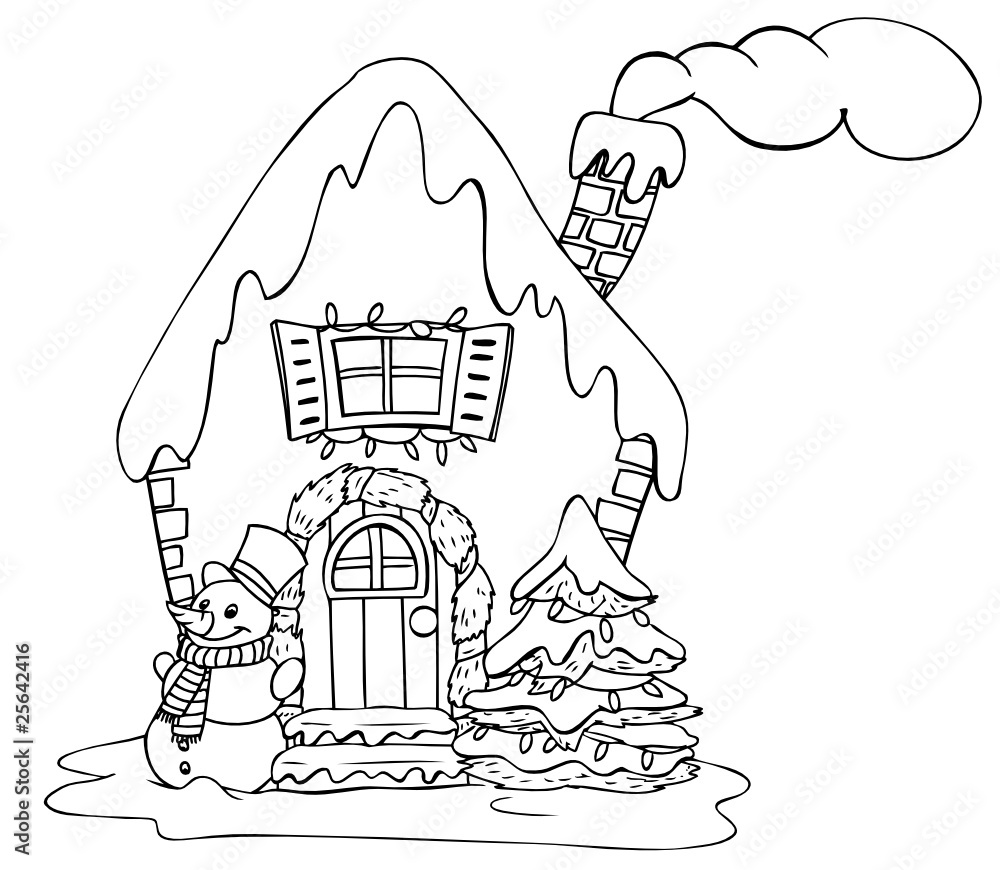 Weihnachten, Weihnachtshaus, Häuschen, Haus Stock-Vektorgrafik | Adobe