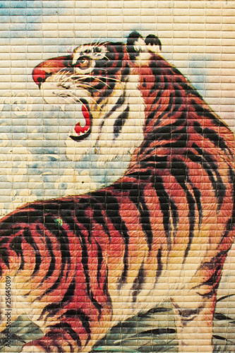 chinese style paint on blind