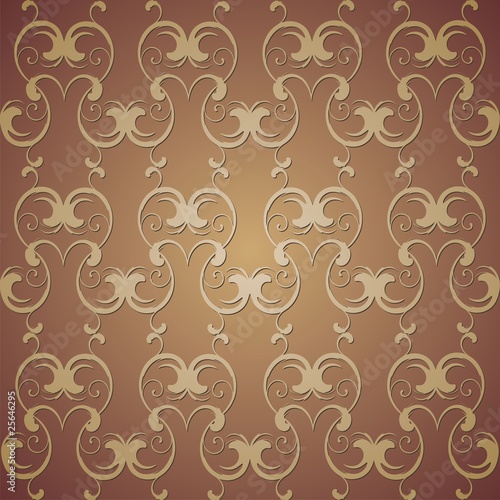 Motivo Astratto Marrone-Abstract Brown Ornamental-Vector