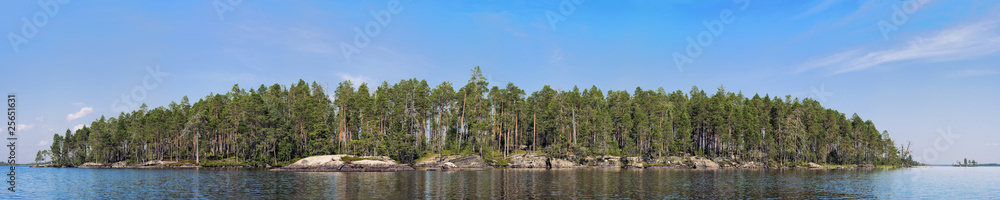 Obraz premium forest rock island
