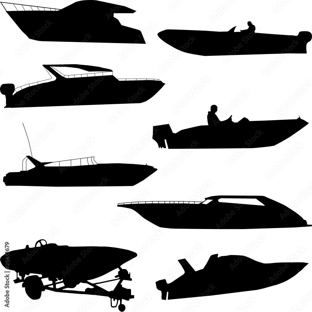 Various speedboats