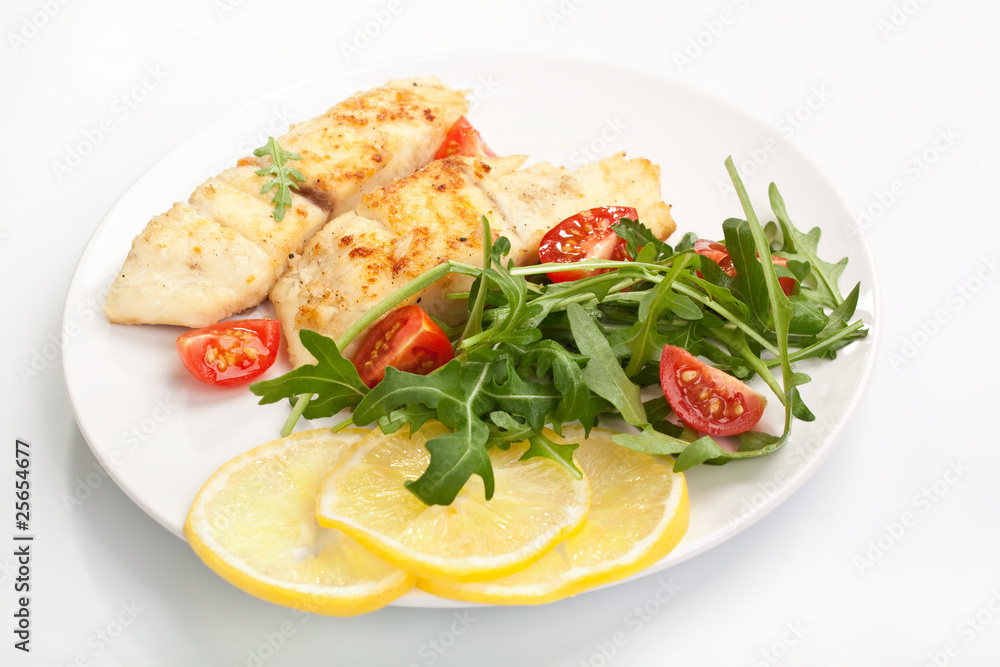 white fish with vegetables and lemon white fish with vegetables and lemon
