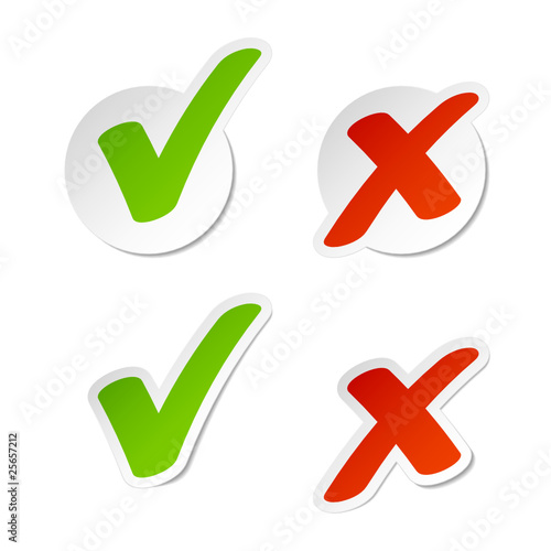 Check mark stickers