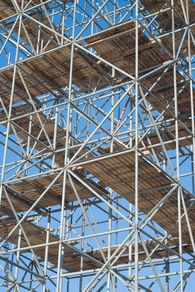 Scaffolding on a Construction Site