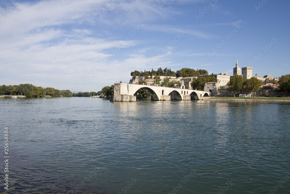 Vue du pont d'Avignon