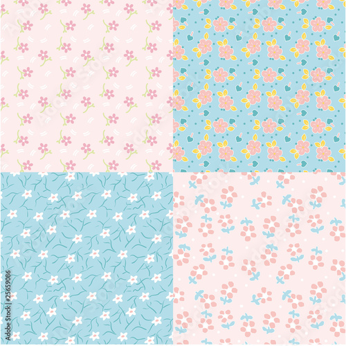 Little flowers all over textures