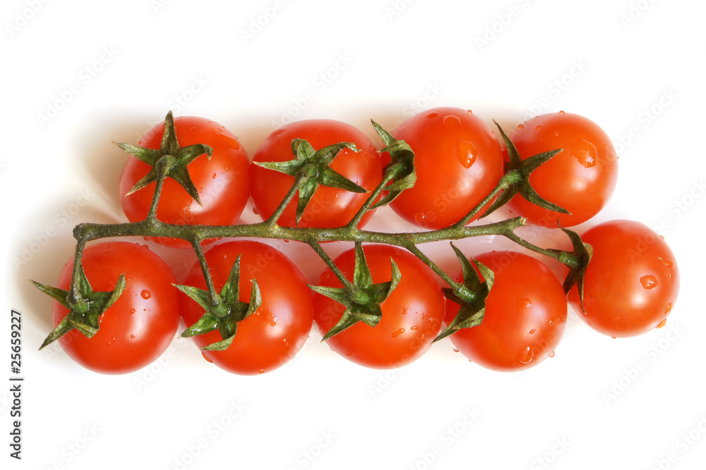 Cherry tomatoes covered drops Cherry tomatoes covered drops