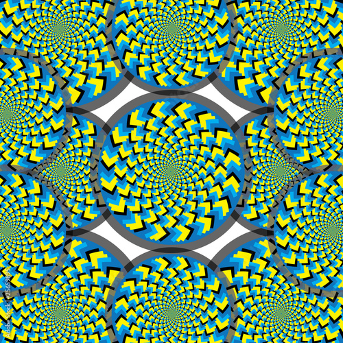 Spiral Spin Wheels   (motion illusion)