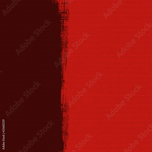 Grungy dark box on red ribbed handmade