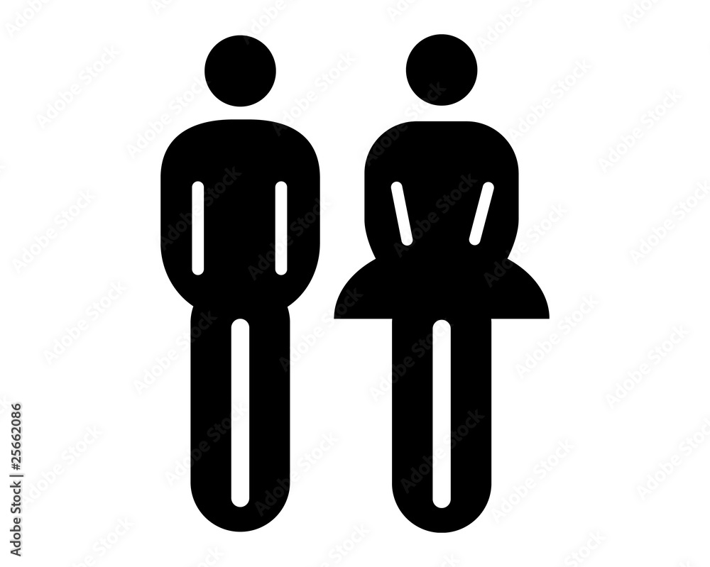 Vector male and female sign vector Vector male and female sign vector