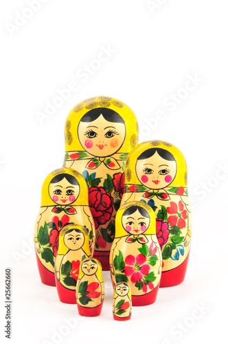 russische Kultur - bemalte Puppen
