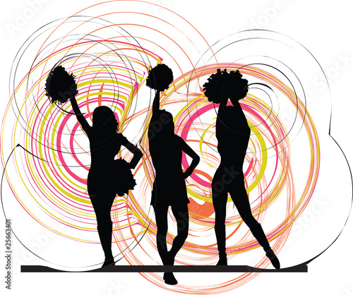 Cheerleaders illustration