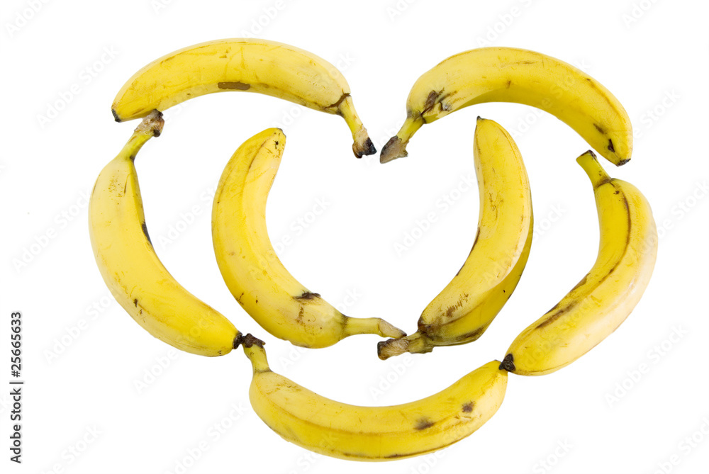 Bananas isolated on the white background Bananas isolated on the white background