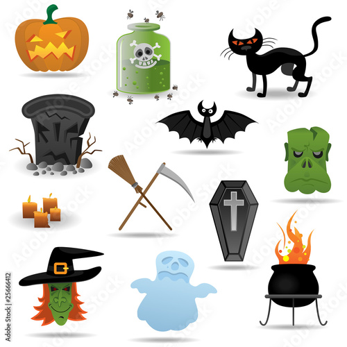 Halloween vector icons set