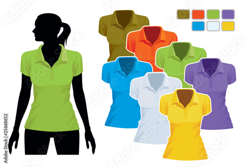 Polo shirt template
