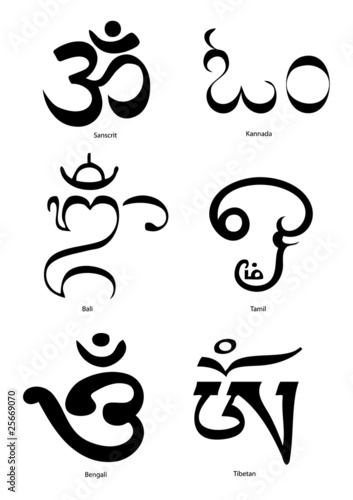 Various Om vector symbols