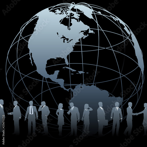 Global Business People Earth Globe