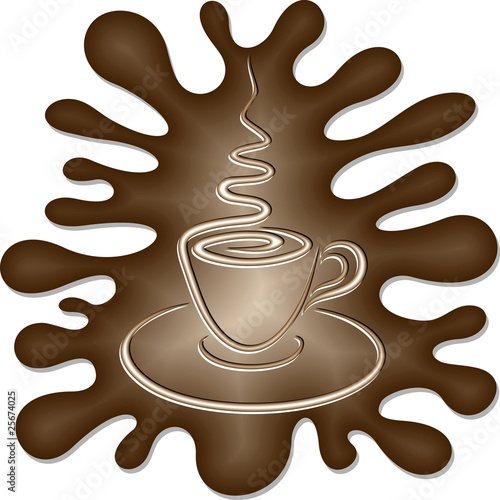 Caffe in Tazzina Astratto-Abstract Cup of Coffee-2-Vector