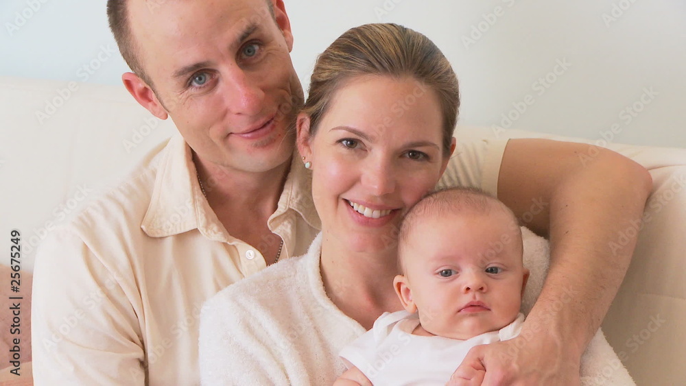 Portrait of mother, father and baby Portrait of mother, father and baby