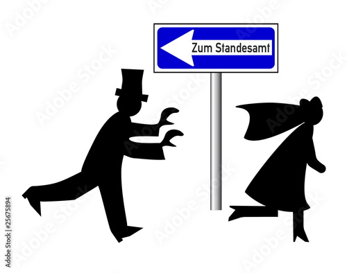 Brautpaar – Weglaufen