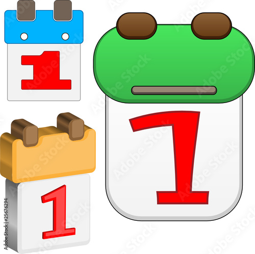 Set calendars to the first number