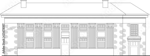 hotel restaurant commerical building facade drawing