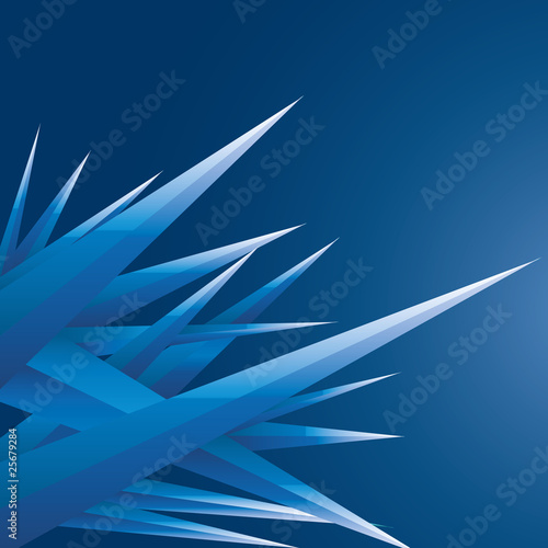 Abstract background with blue futuristic crystals, vector