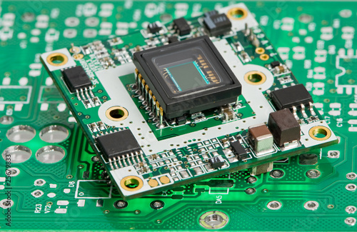 microchip board with sensor