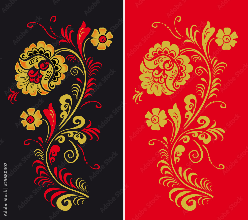 Pattern in style hohloma national creativity Pattern in style hohloma national creativity