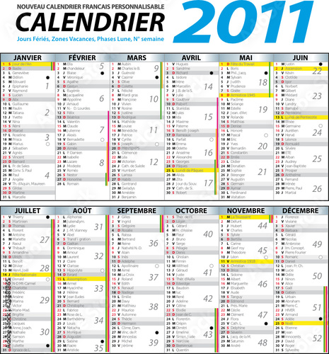 calendrier 2011