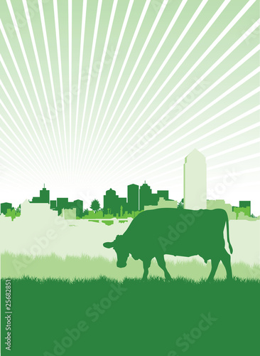 cityscape with a farm theme