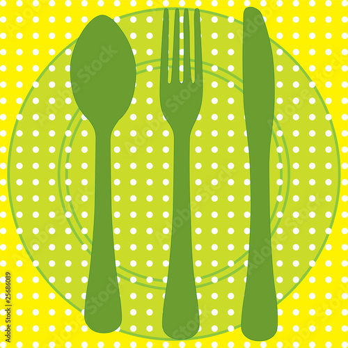 Utensil background vector