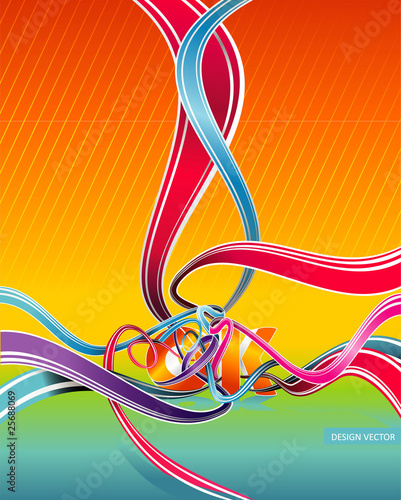 3d abstract text vector