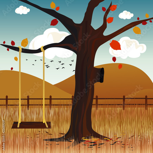 autumn tree vector