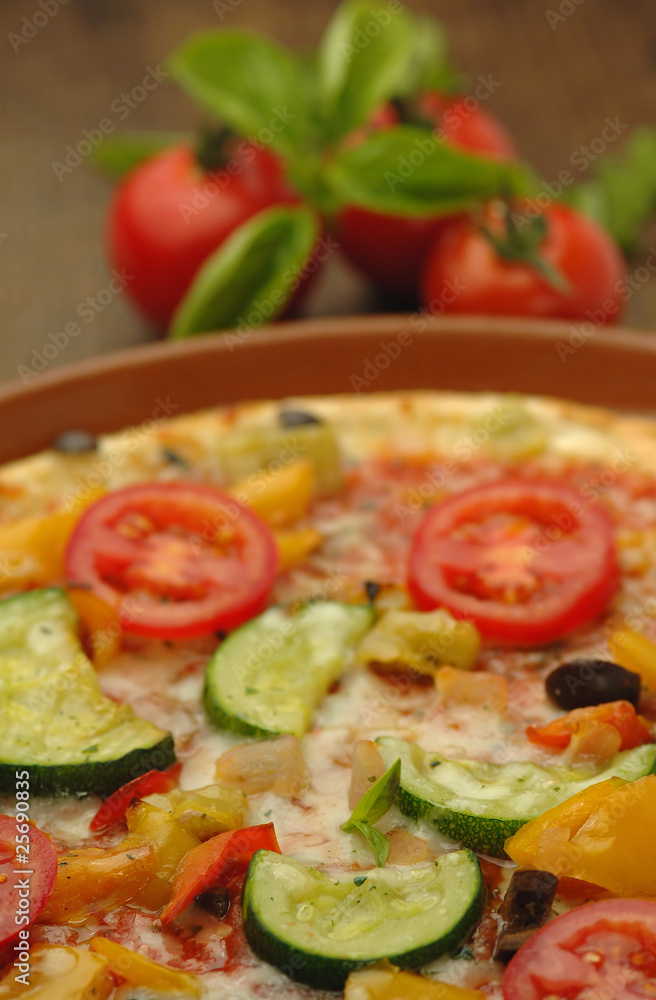 Pizza with vegetables