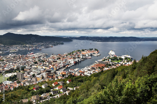 Сoastal city Bergen in Norway.