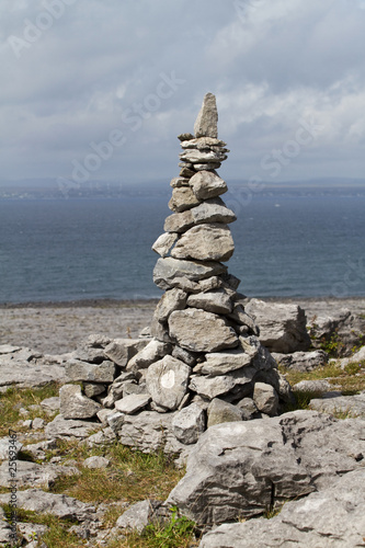 Stack of rocks on irish coast