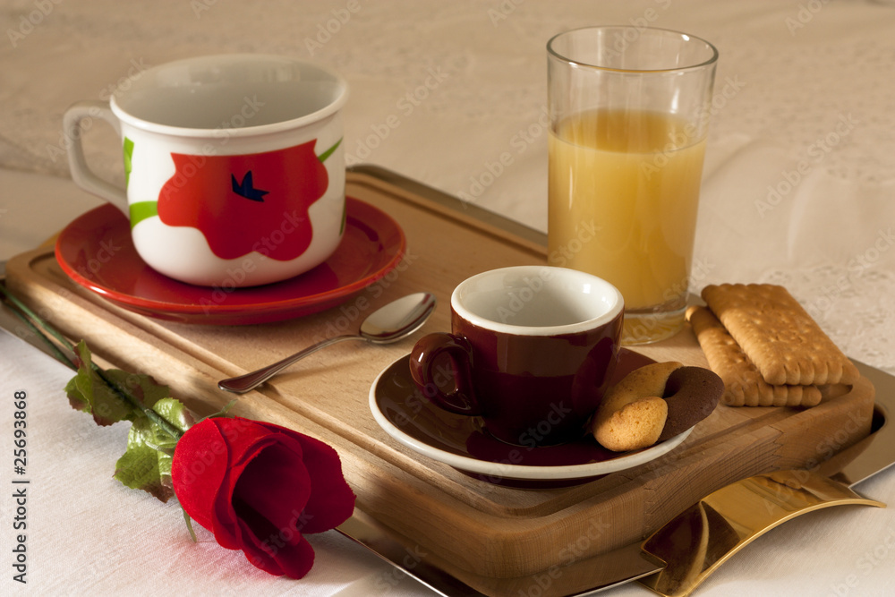 Breakfast with Coffee, Juice and Milk Breakfast with Coffee, Juice and Milk