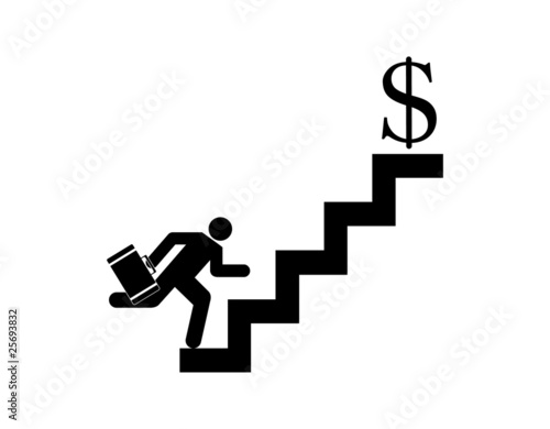 Businessman on the stairs