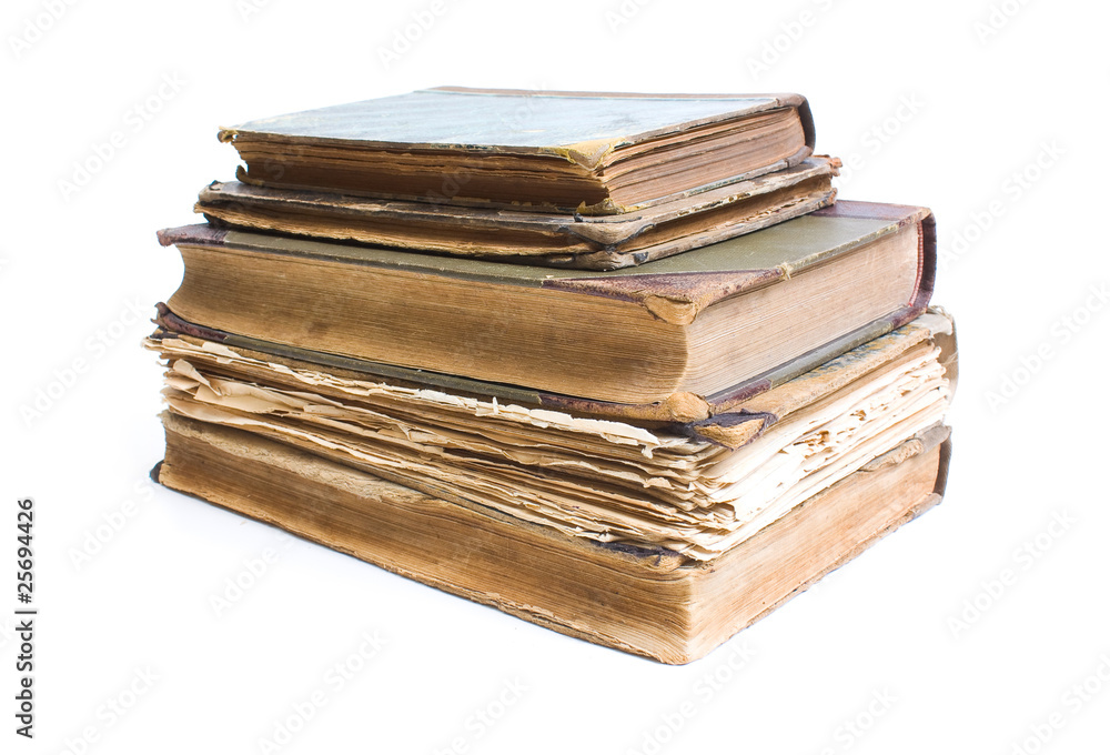 An old book with a crumpled sheet An old book with a crumpled sheet