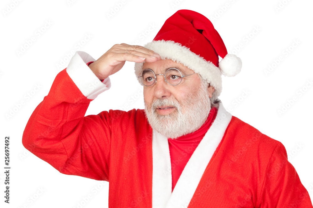 Santa Claus looking Santa Claus looking