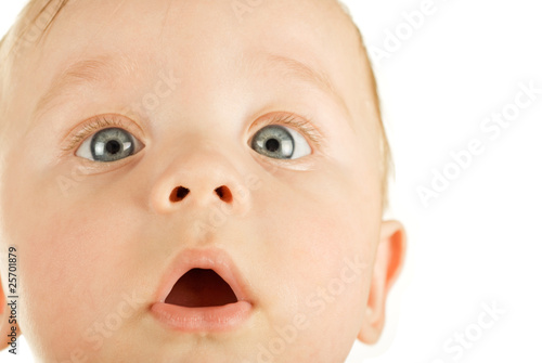 baby boy closeup portrait