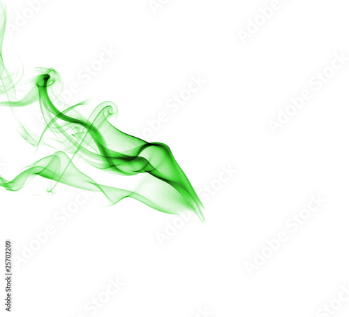 A colorful and abstract smoke, isolated in white background