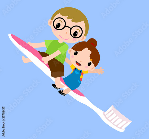 children and toothbrush