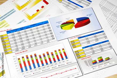 Sales Report in Statistics, Graphs and Charts