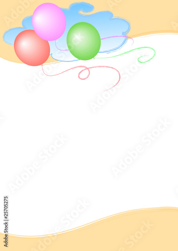 Sfondo verticale con tre palloncini