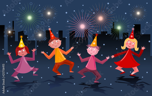 People dancing and celebrating