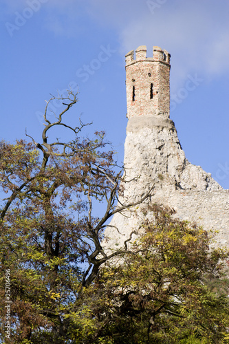 Photography Slovakia - tower from Devin ruins by Bratislava