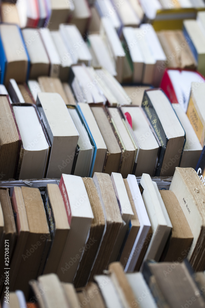 Obraz premium rangée de livres d'occasion
