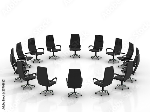 chairs arranging round large group